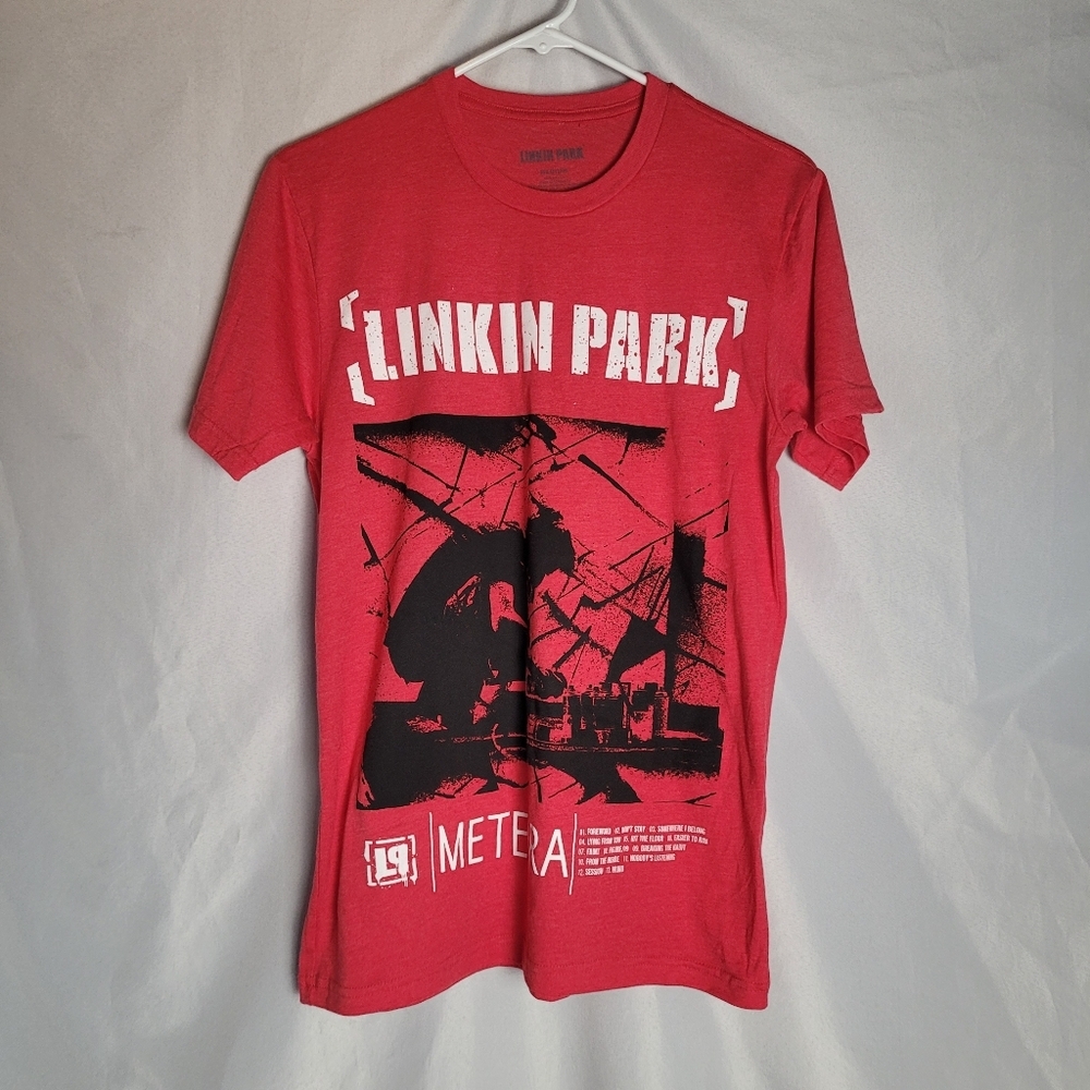 Linkin Park Meteora Album Rock Band Tee Heathered Red Unisex Size Medium